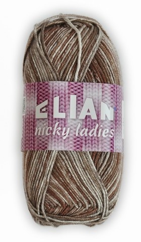 Pletacia priadza Nicky Ladies 446 - hnedá - Priadza Nicky Ladies 446