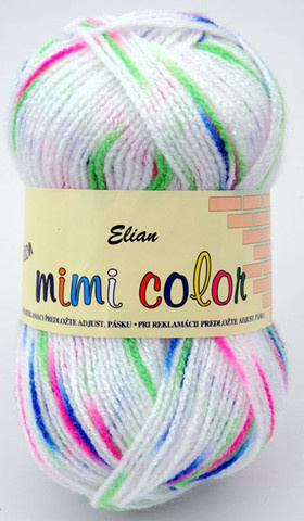 Pletací příze Elian Mimi Color 291 - bílá - Příze Mimi Color 291
